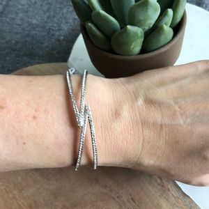 Nordstrom Pavé Crisscross Hinged Cuff Bracelet